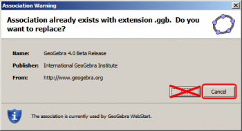 no associar extensió