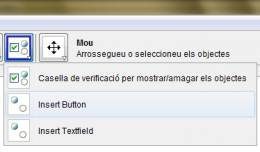 menú d'inserció de botons