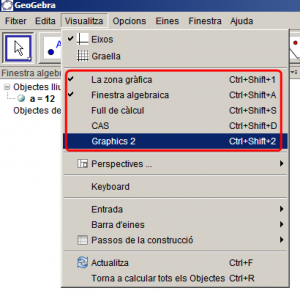 opcions de visualització 